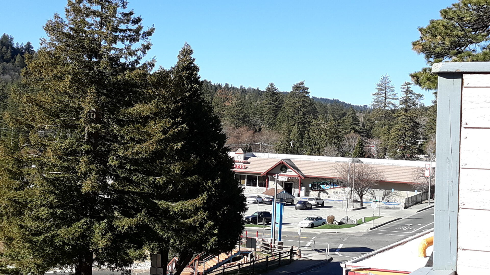 A view of the mountains from above.